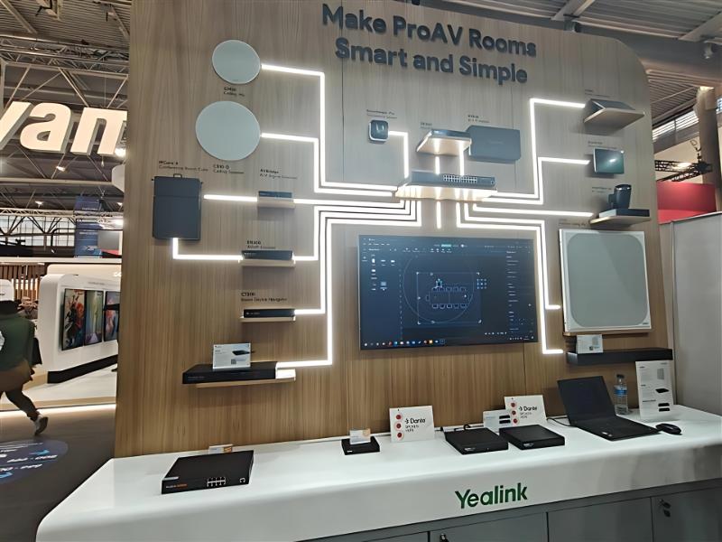 Yealink showcasing new technology including ceiling microphones and collaboration solutions at ISE 2025